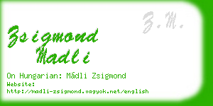 zsigmond madli business card