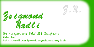zsigmond madli business card